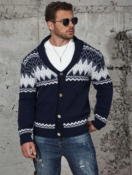 Vintage Cross Knit Cardigan